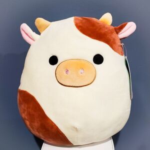 8" Squishmallow Ronnie The Cow Brown white HTF